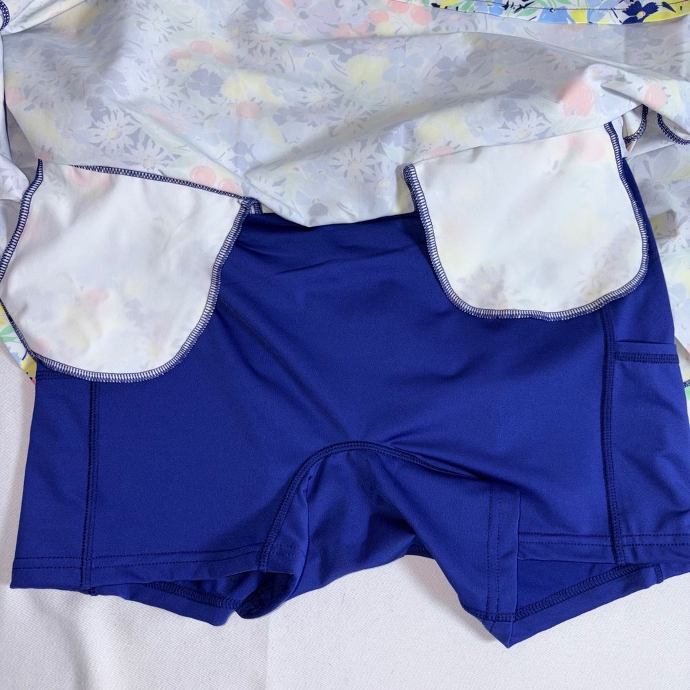 RLX Ralph Lauren Golf Skort Medium Blue Floral Fruit New Water Repellent Pleated - Picture 5 of 10